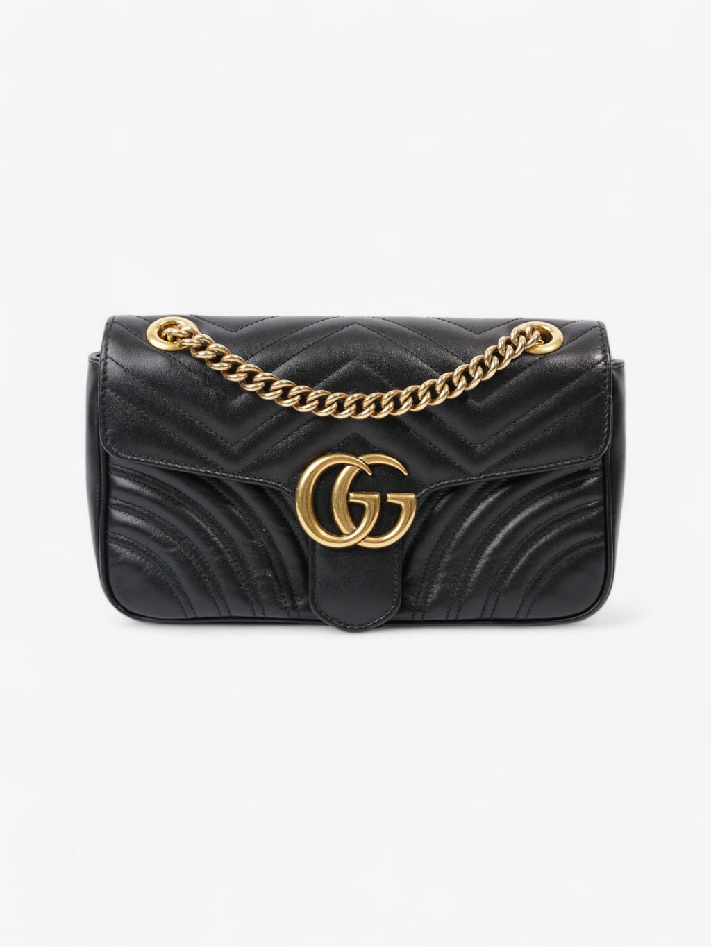 Gucci Marmont Flap Black Matelasse Leather Small