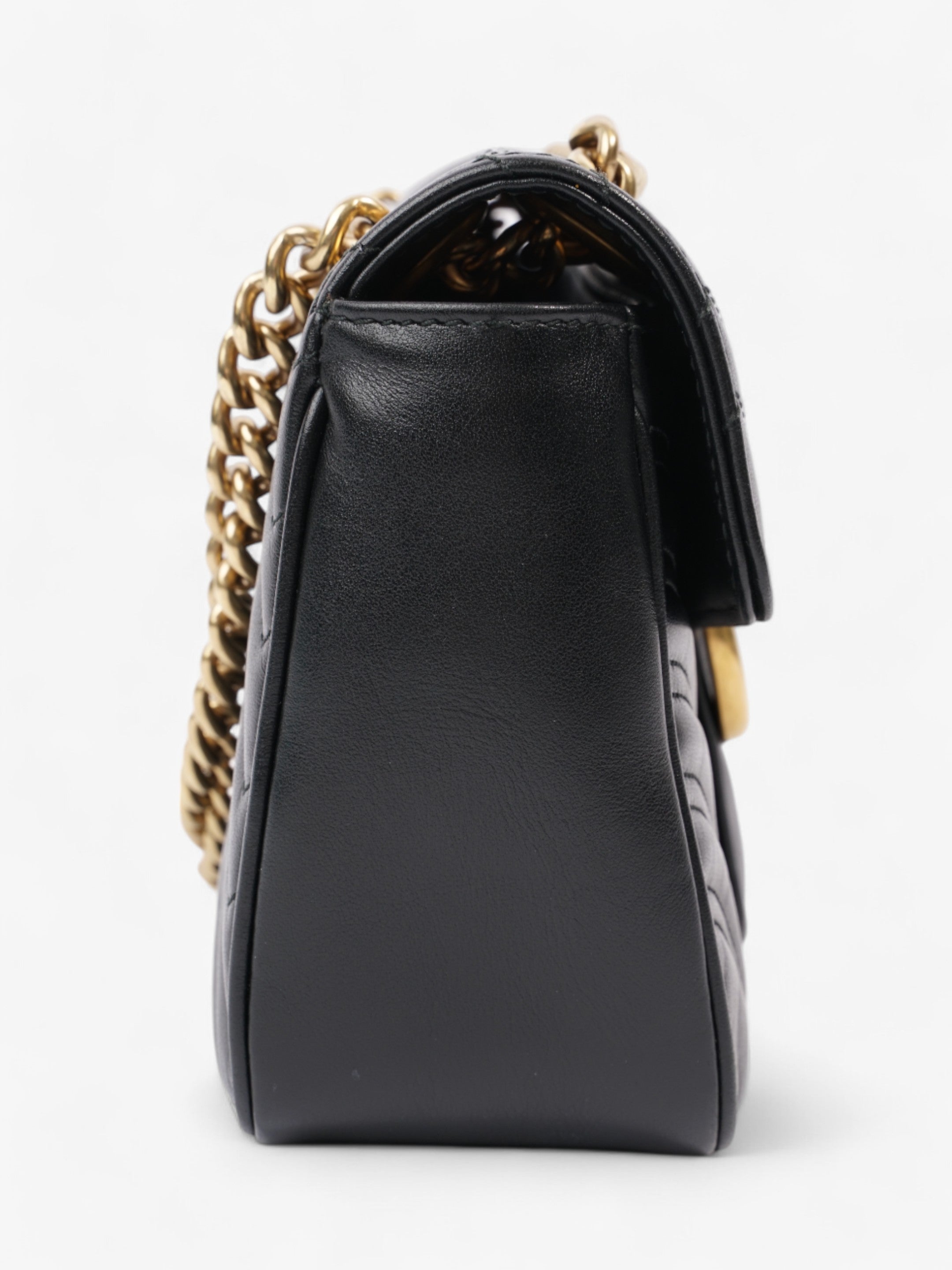 Gucci Marmont Flap Black Matelasse Leather Small