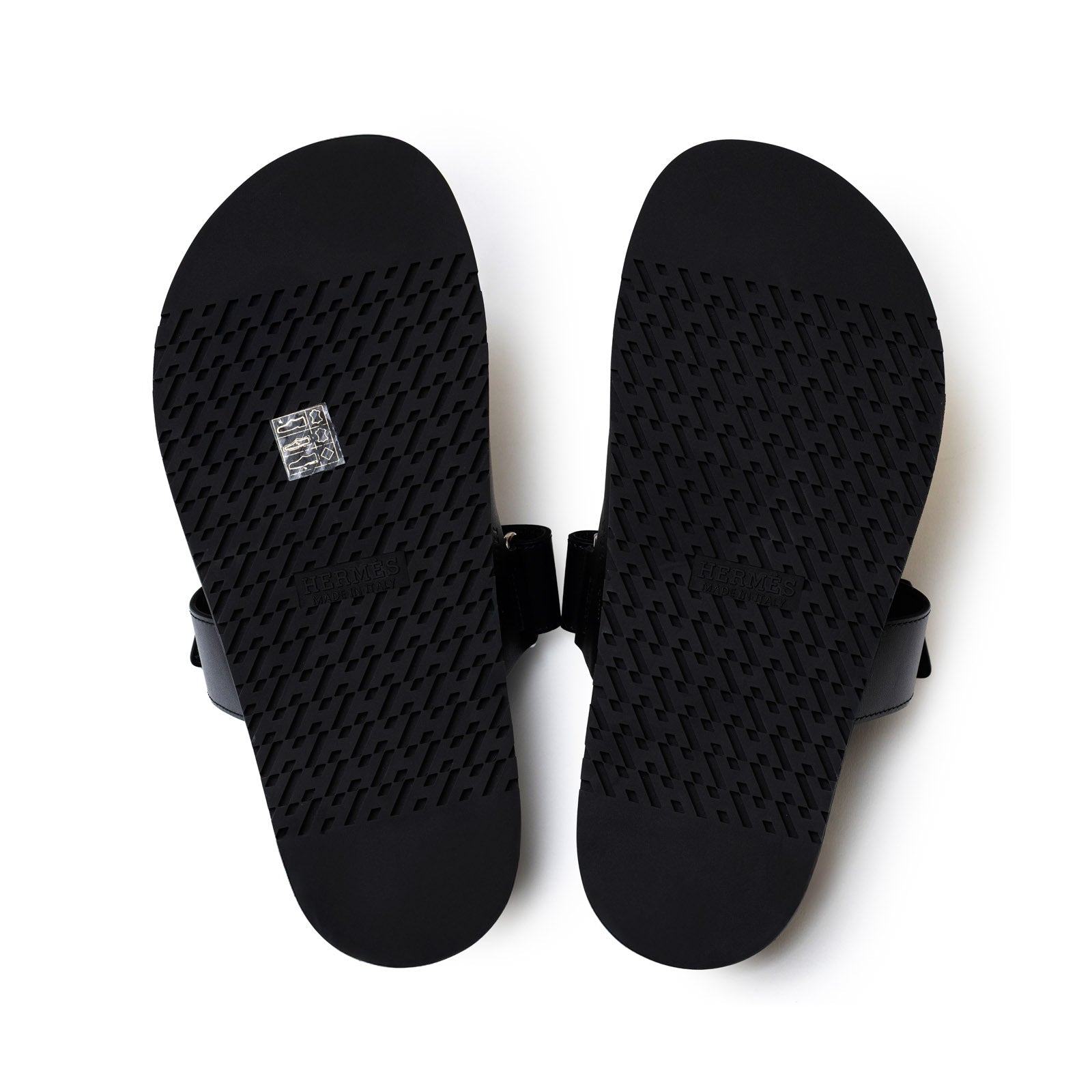 Hermès Chypre Sandal Men's Black Calf 40.5