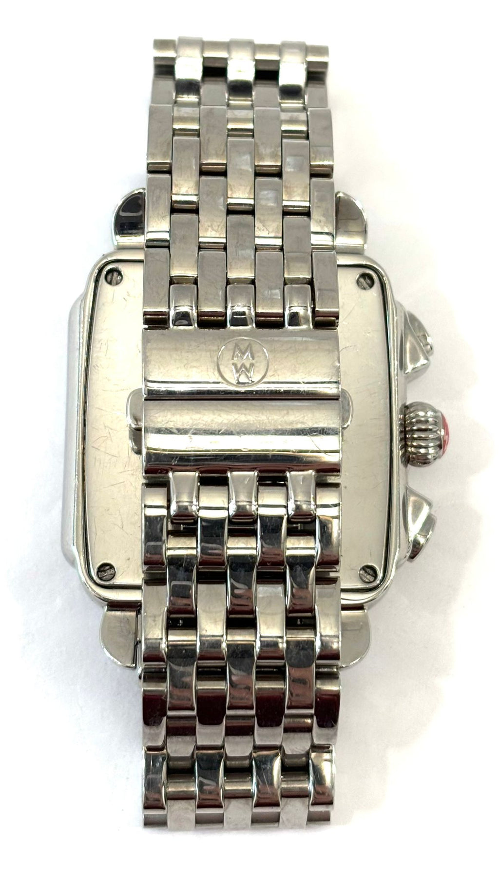 MICHELE DECO DIAMOND DIAL STAINLESS STEEL WATCH