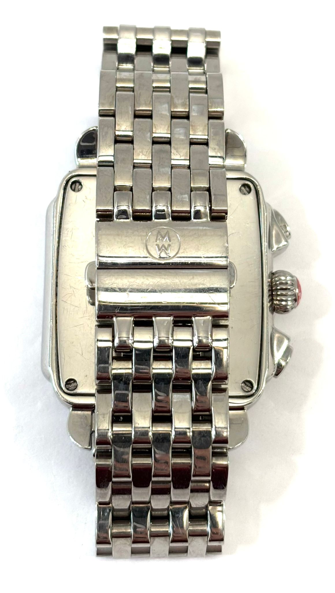 MICHELE DECO DIAMOND DIAL STAINLESS STEEL WATCH