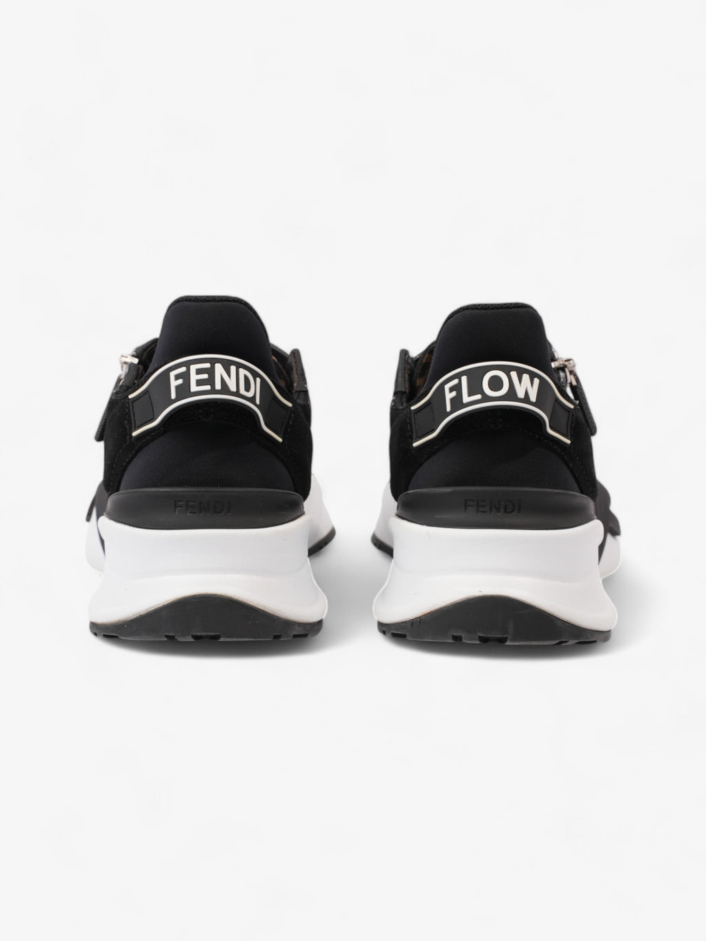 Fendi Flow Sneakers Black / White Canvas EU 38 UK 5