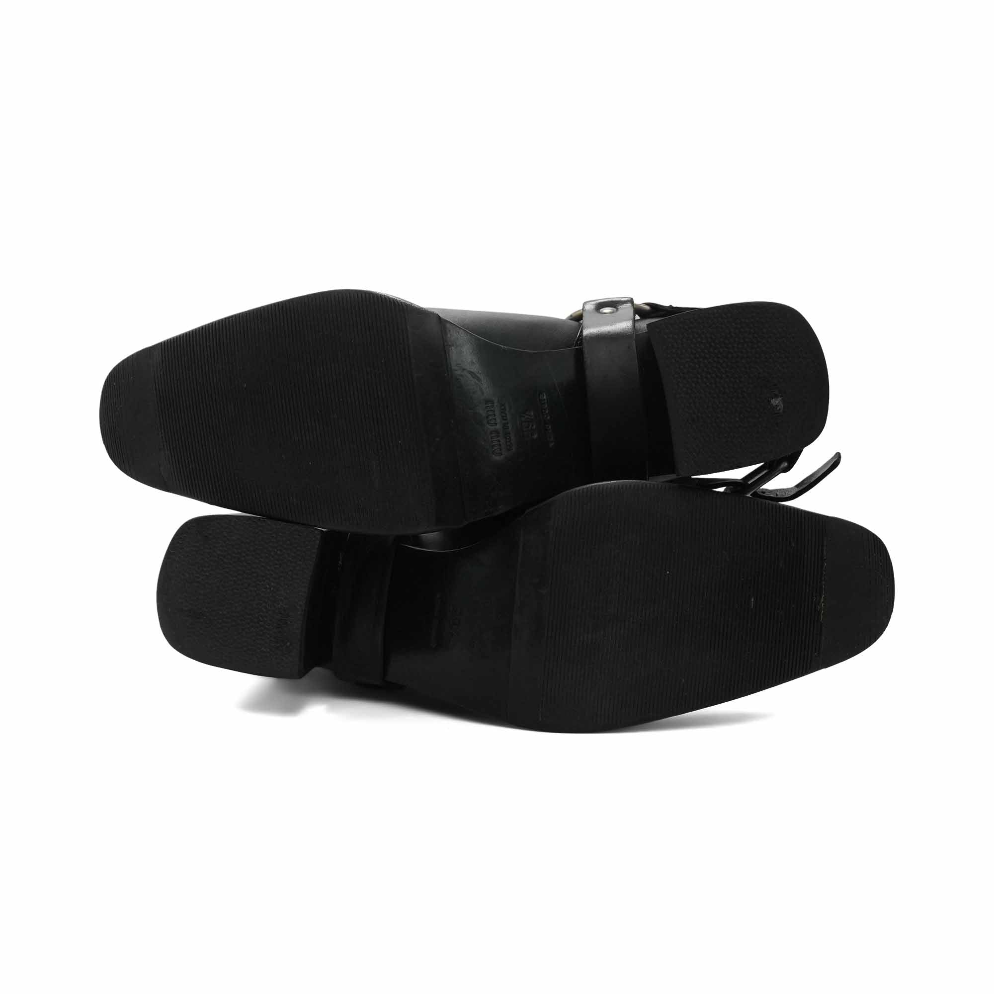 Miu Miu Leather Moto Boots - Women's 39.5