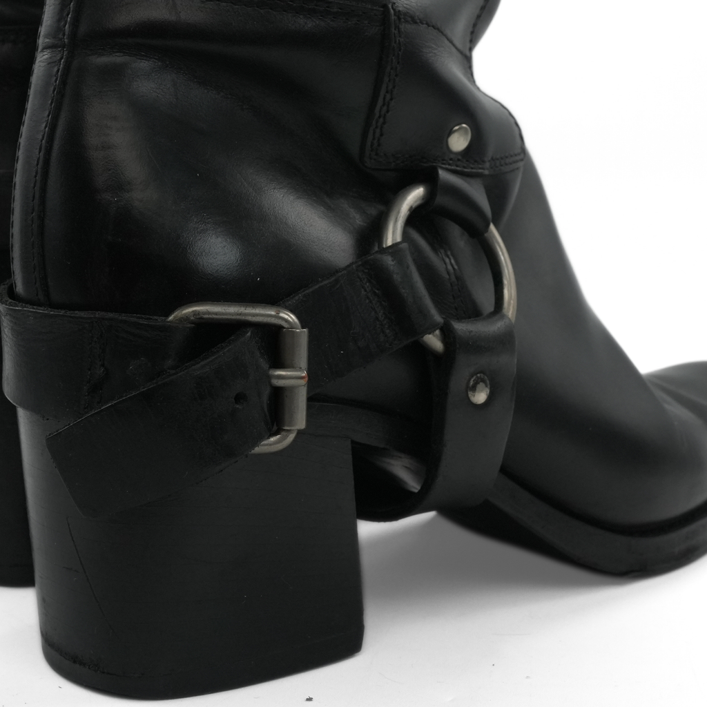 Miu Miu Leather Moto Boots - Women's 39.5