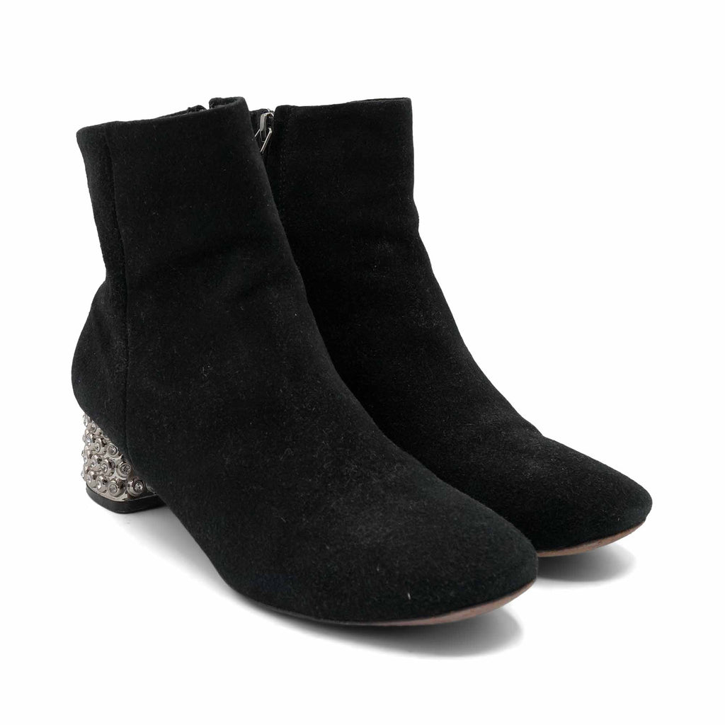 Miu Miu Crystal Ankle Boots - Women's 37