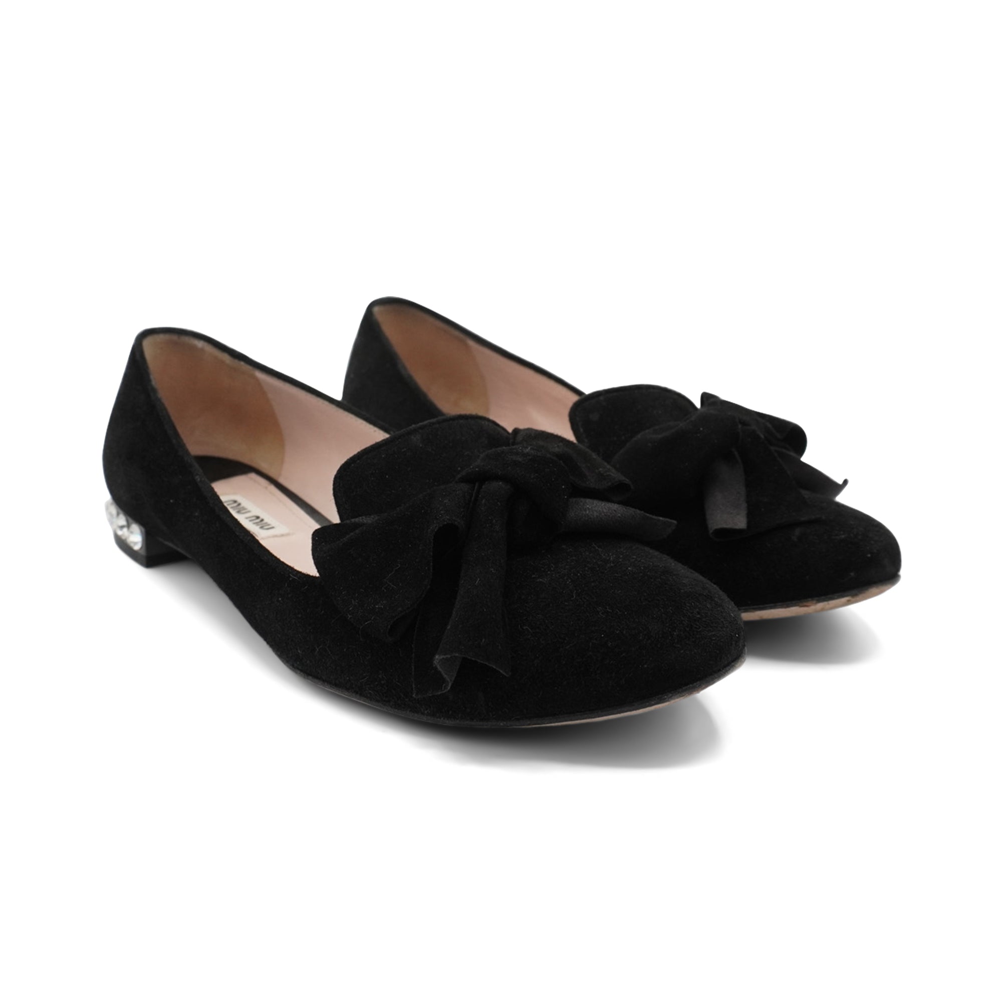 Miu Miu Crystal Heel Flats - Women's 36.5