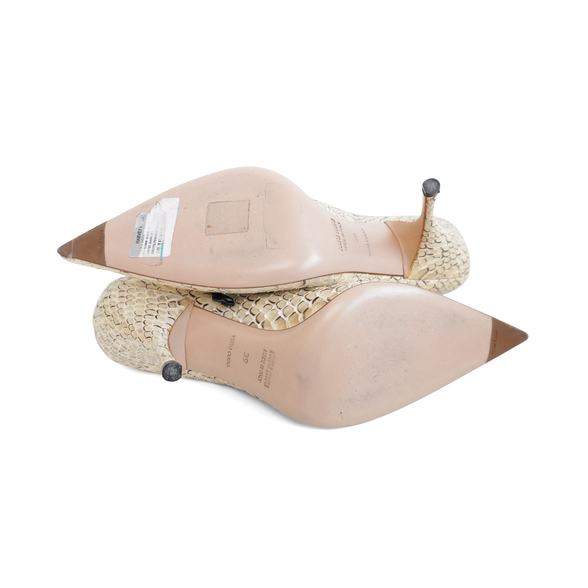 Miu Miu Snakeskin Heels - Women's 39