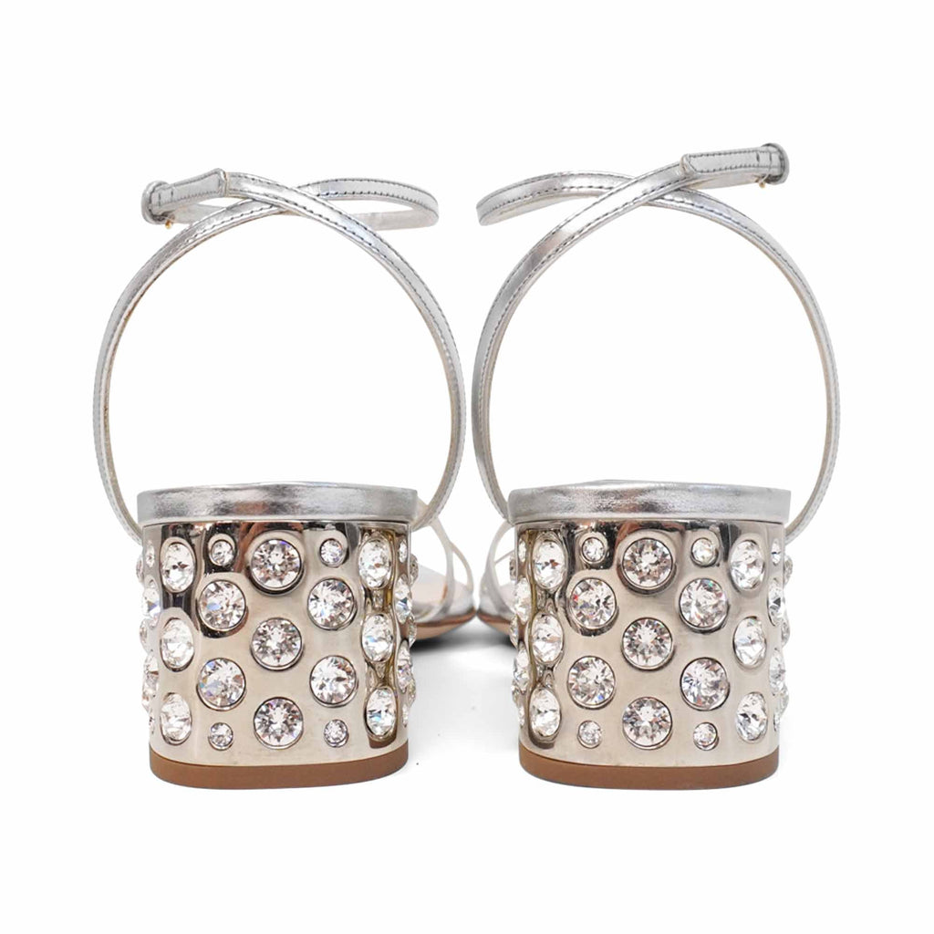Miu Miu Crystal Embellished Sandals - Women's 40