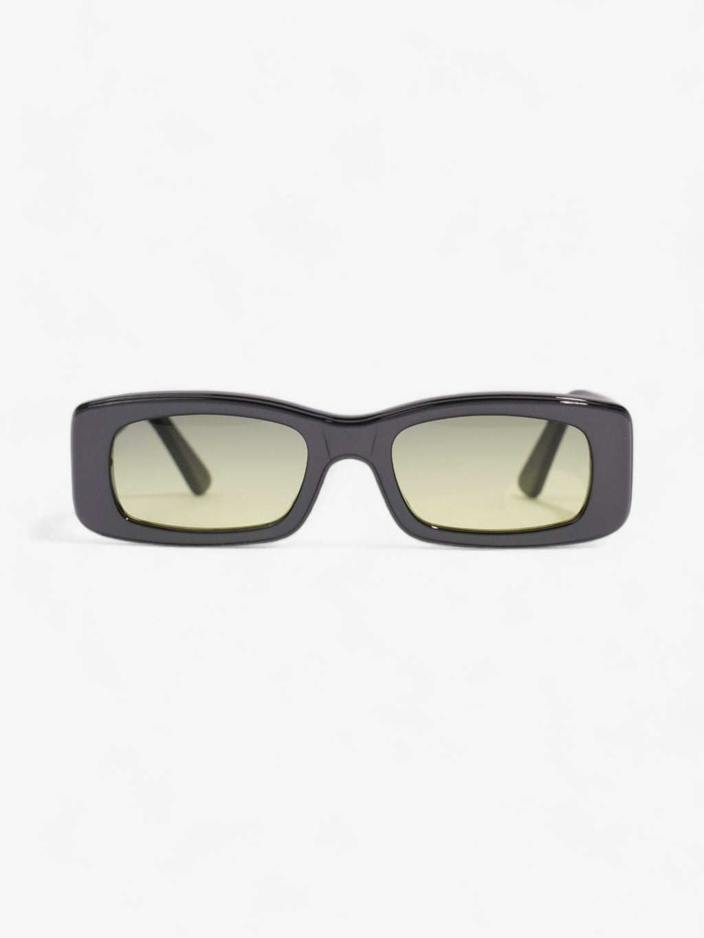 Fendi 90's Rectangle Sunglasses Grey / Green Lens Acetate 125mm