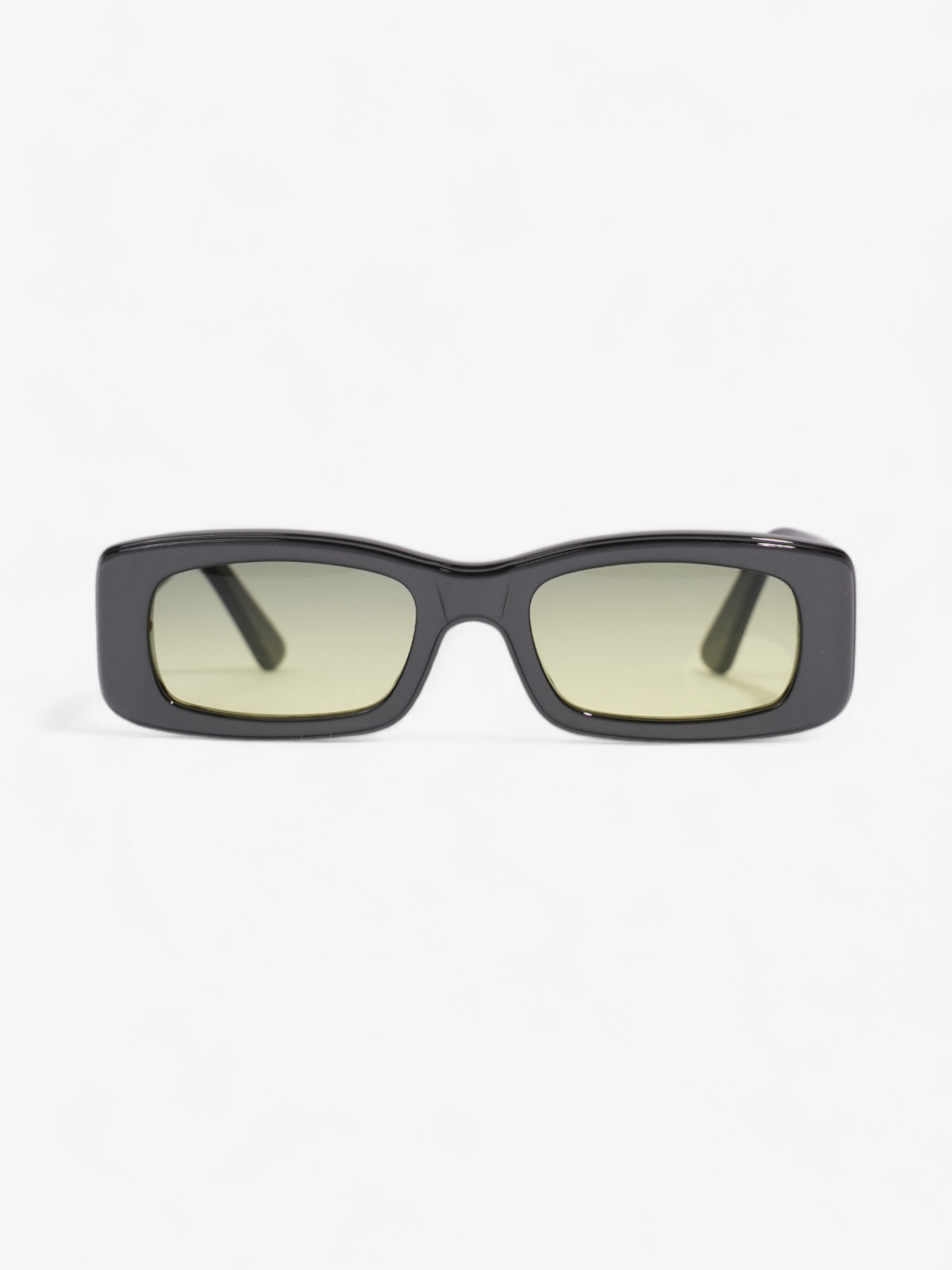 Fendi 90's Rectangle Sunglasses Grey / Green Lens Acetate 125mm