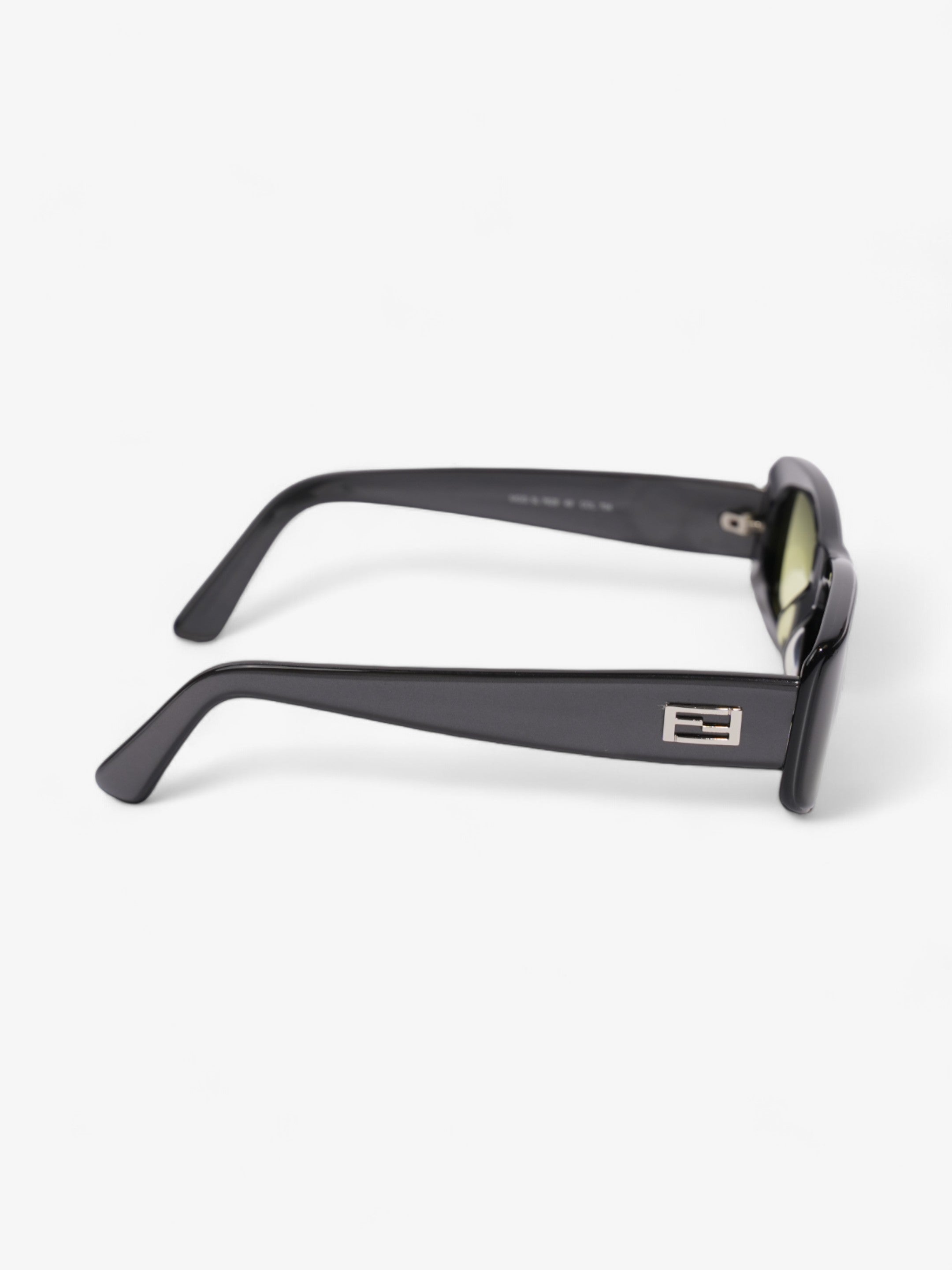 Fendi 90's Rectangle Sunglasses Grey / Green Lens Acetate 125mm