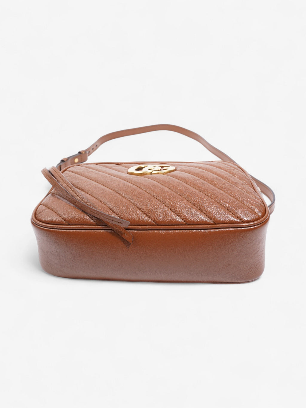 Gucci GG Marmont Brown Matelasse Leather Small