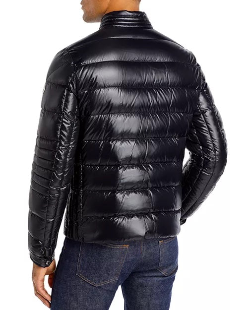 MONCLER BAUNARD ZIPPED DOWN BIKER JACKET
