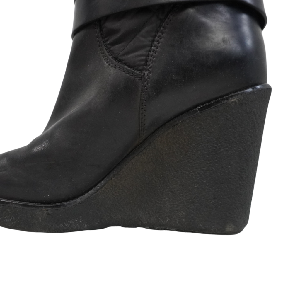Moncler 'Cernobbio' Quilted Wedge Boots - Women's 38