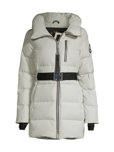 MOOSE KNUCKLES MALIGNE BELTED PARKA COAT IN ICE BERG