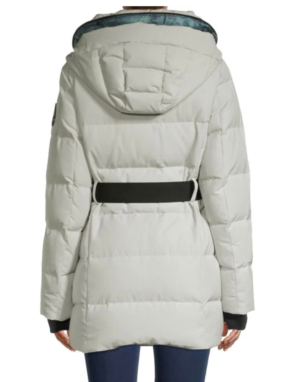 MOOSE KNUCKLES MALIGNE BELTED PARKA COAT IN ICE BERG