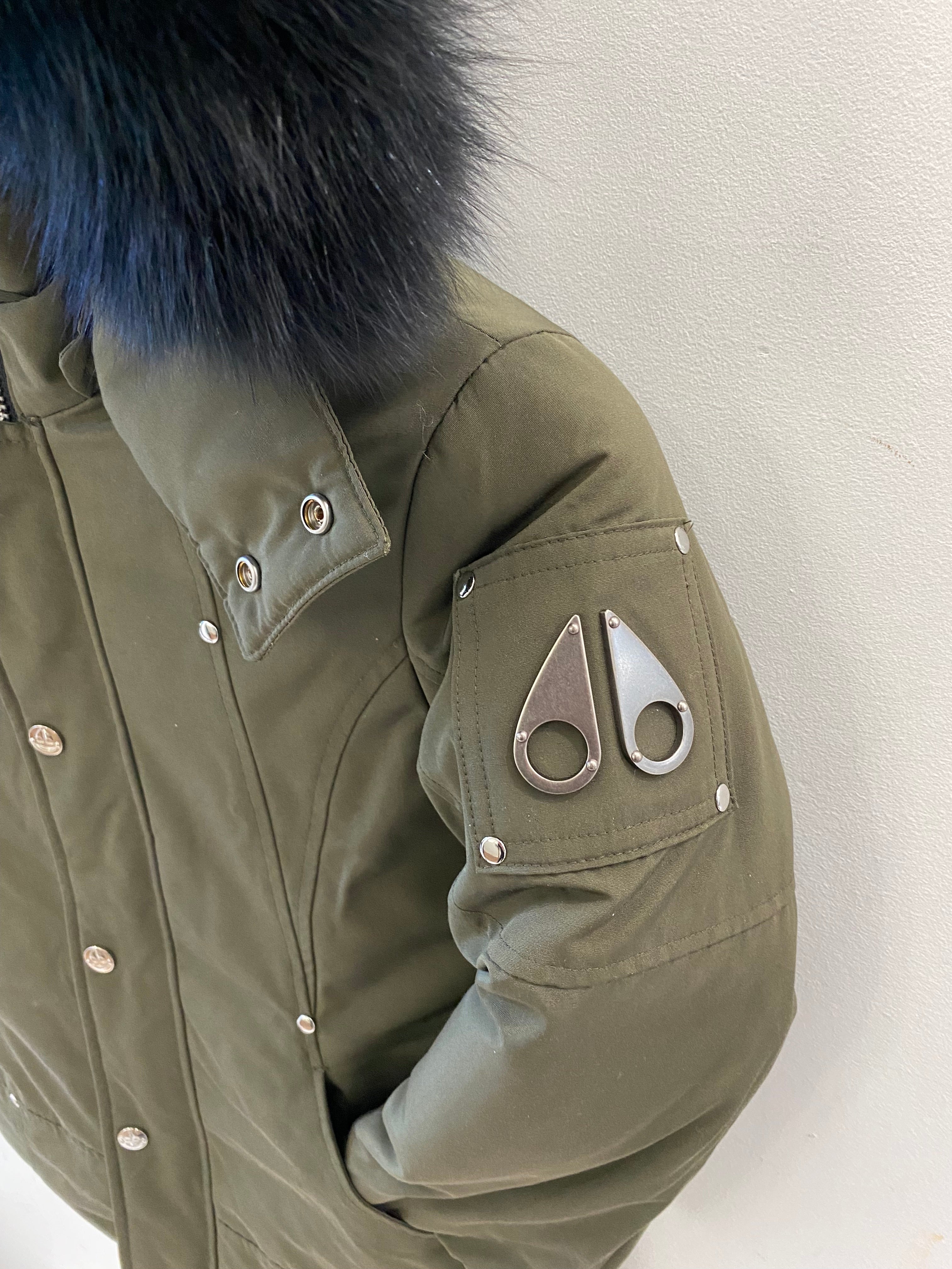 MOOSE KNUCKLES KIDS HOODED DOWN JACKET WITH FUR