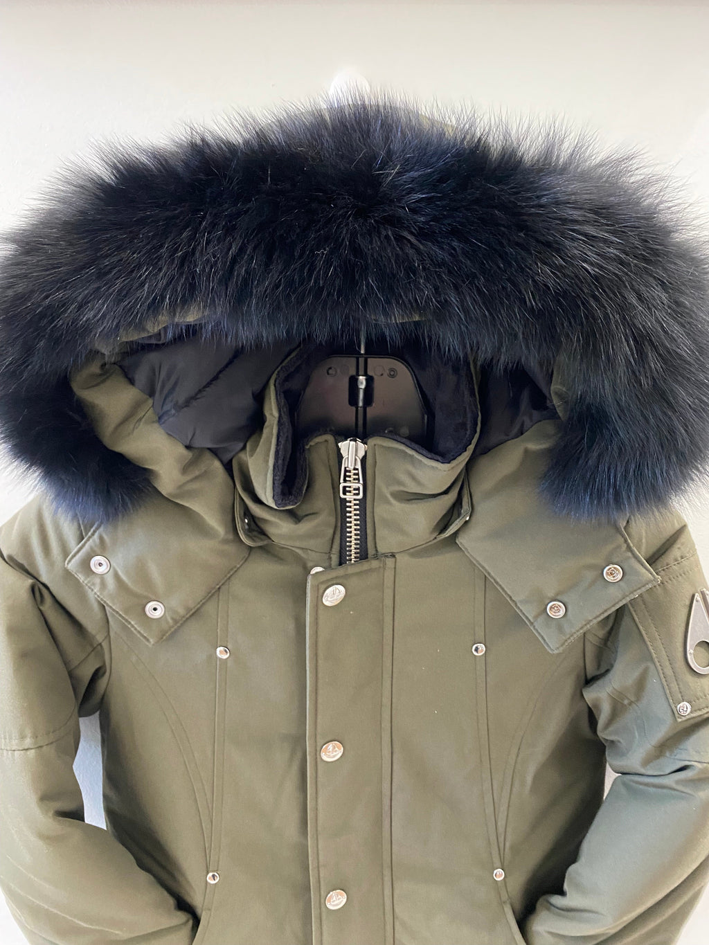 MOOSE KNUCKLES KIDS HOODED DOWN JACKET WITH FUR