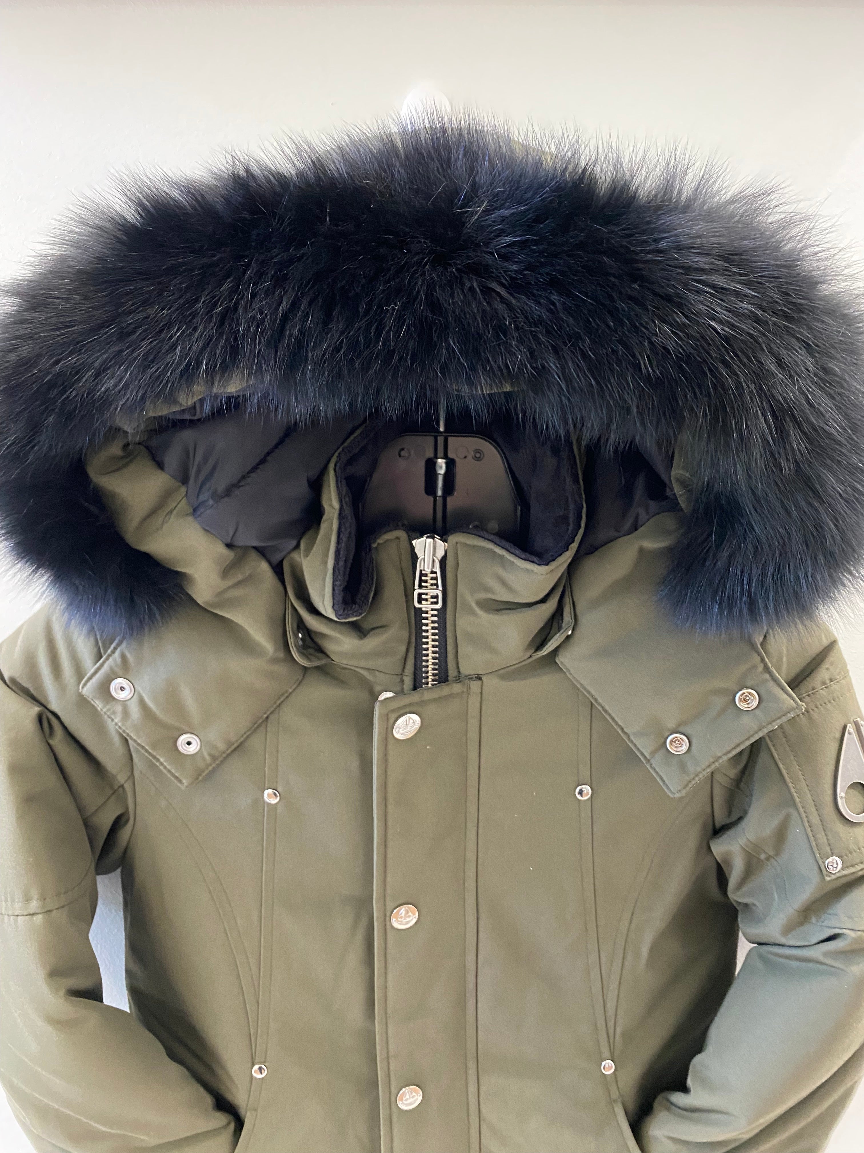 MOOSE KNUCKLES KIDS HOODED DOWN JACKET WITH FUR