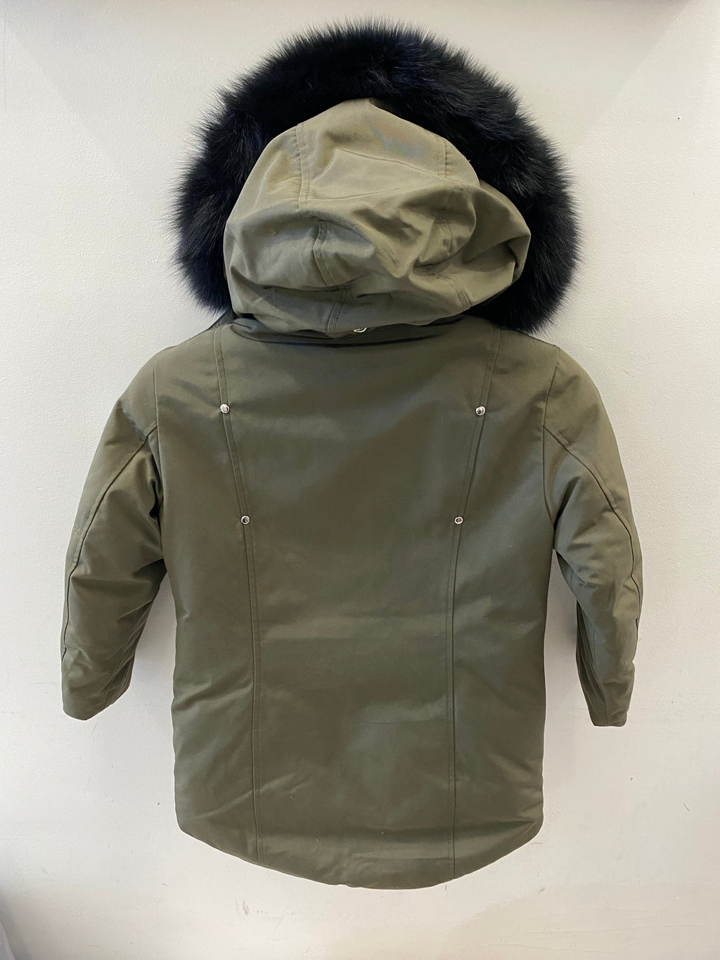 MOOSE KNUCKLES KIDS HOODED DOWN JACKET WITH FUR