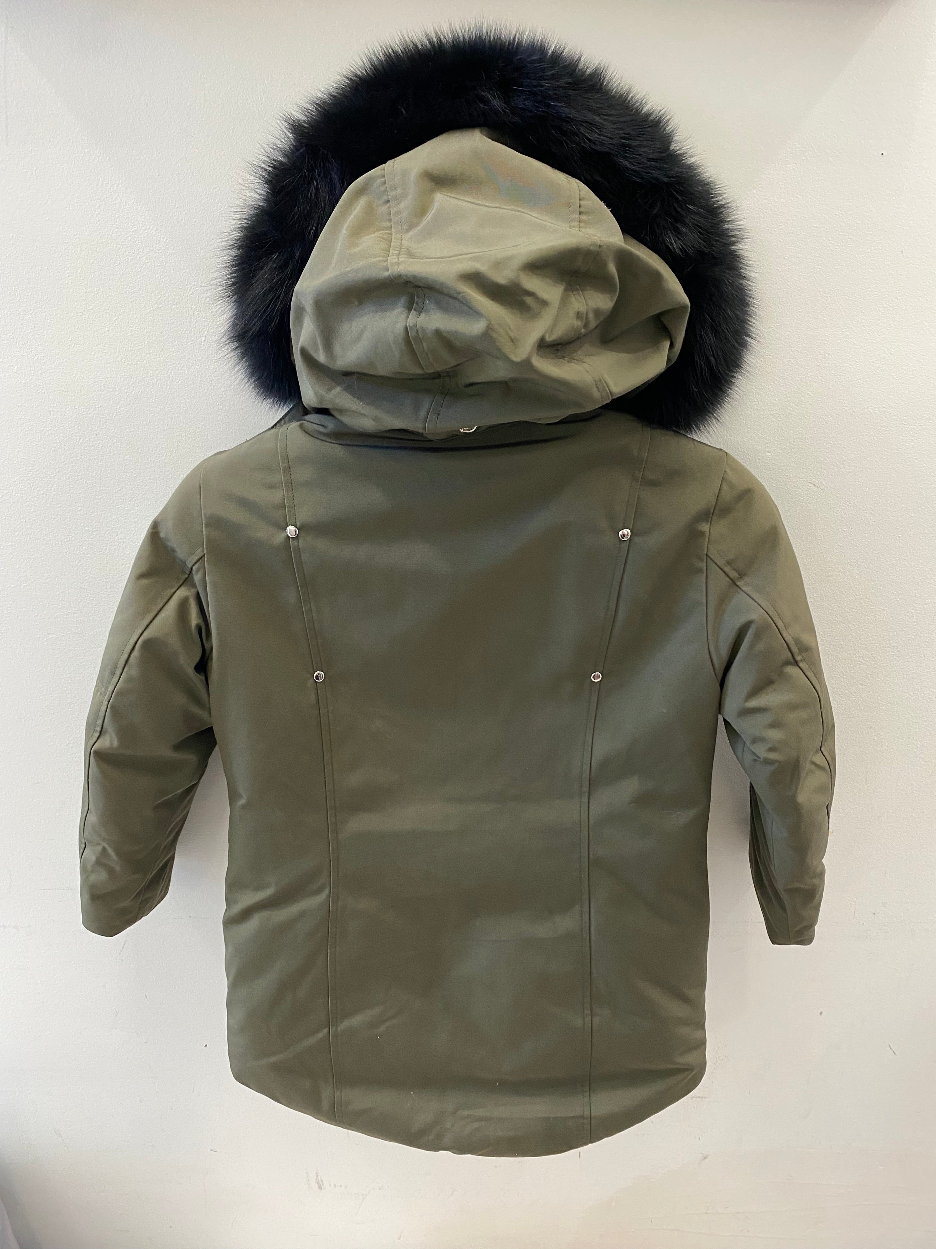 MOOSE KNUCKLES KIDS HOODED DOWN JACKET WITH FUR
