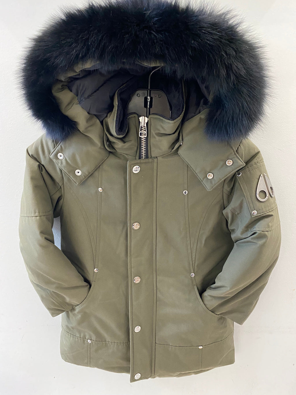 MOOSE KNUCKLES KIDS HOODED DOWN JACKET WITH FUR