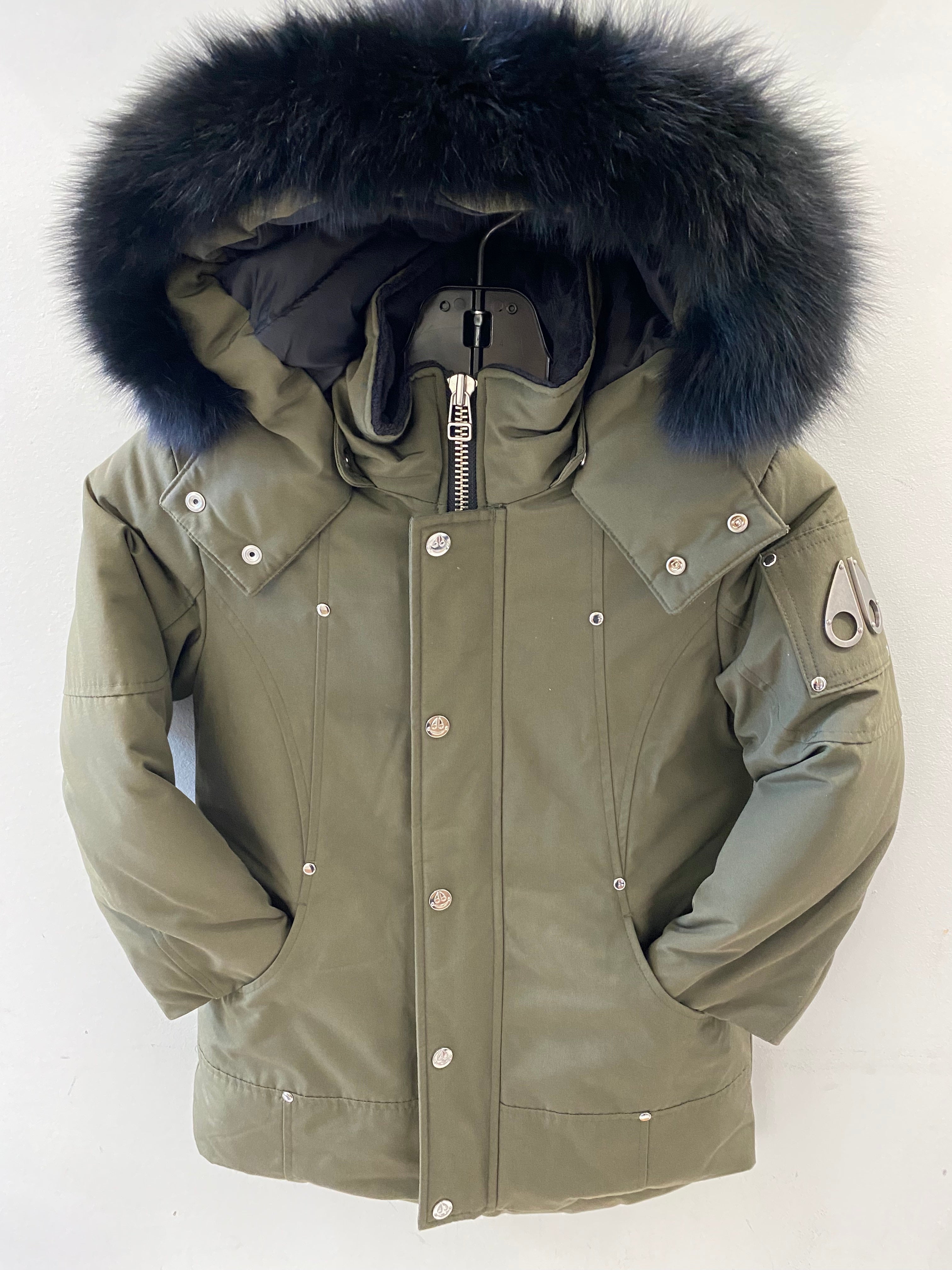 MOOSE KNUCKLES KIDS HOODED DOWN JACKET WITH FUR