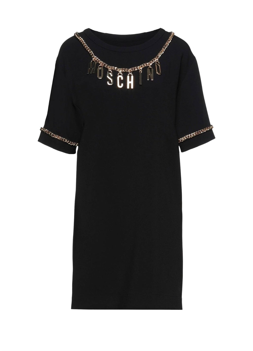 MOSCHINO SHORT DRESS WITH CHAIN