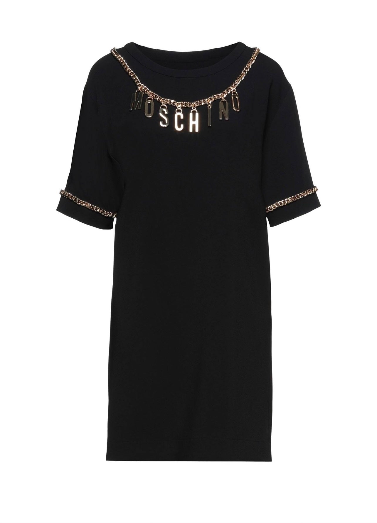 MOSCHINO SHORT DRESS WITH CHAIN