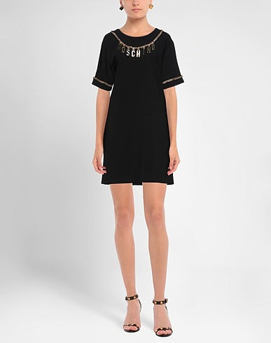 MOSCHINO SHORT DRESS WITH CHAIN