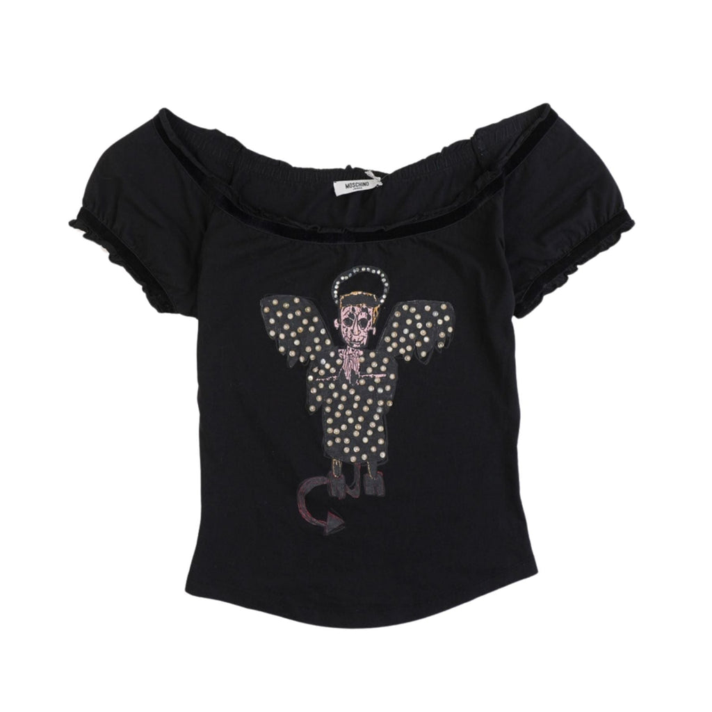 Moschino Jeans 'Angel/Devil' Top - Women's 6