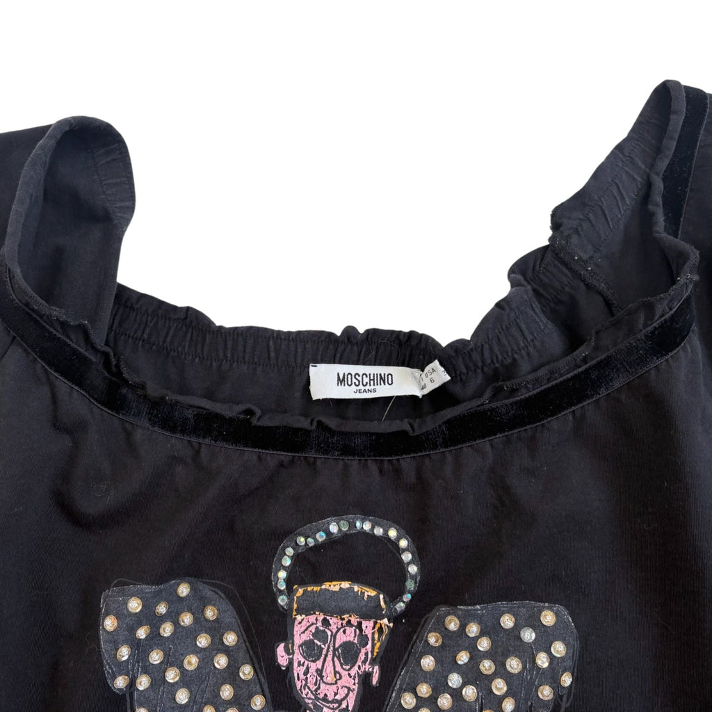 Moschino Jeans 'Angel/Devil' Top - Women's 6