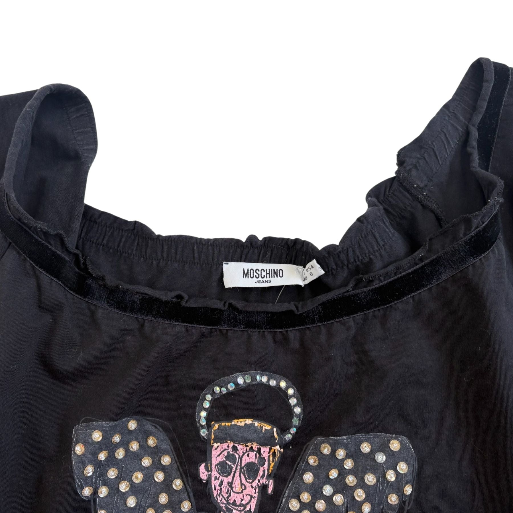 Moschino Jeans 'Angel/Devil' Top - Women's 6