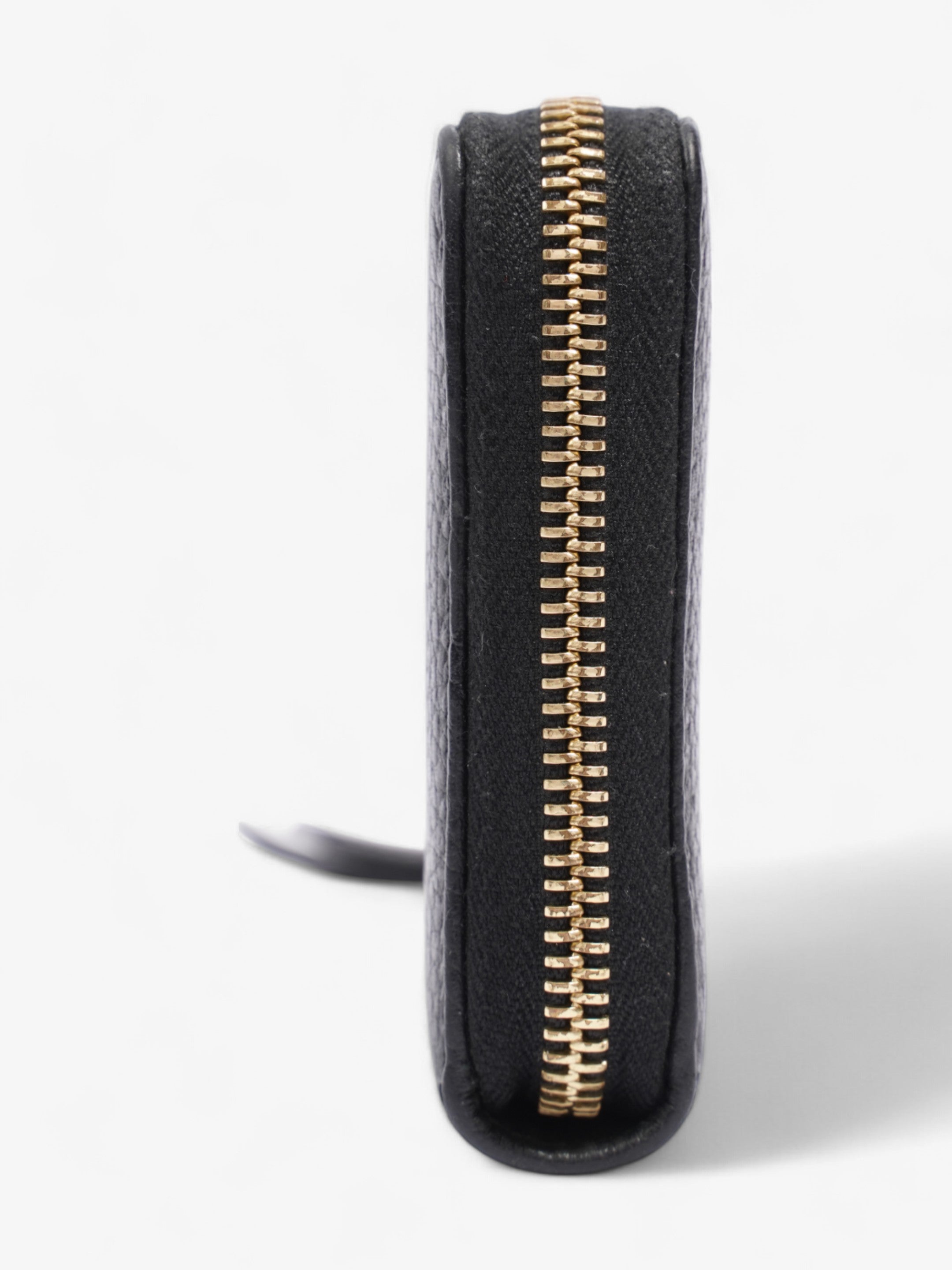Gucci GG Marmont Zip Around Wallet Black / Gold Leather