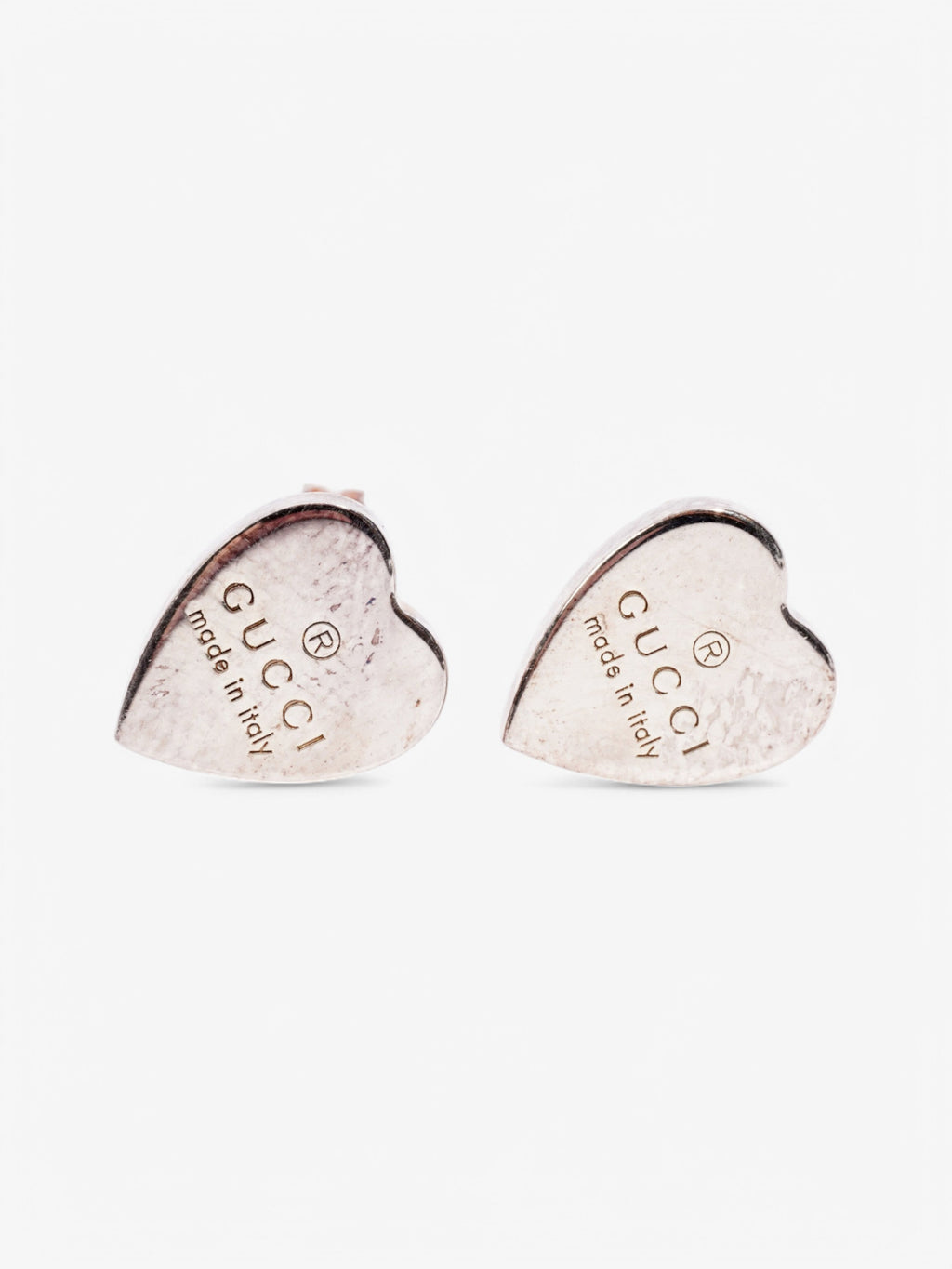 Gucci Heart Earrings Silver Silver Sterling