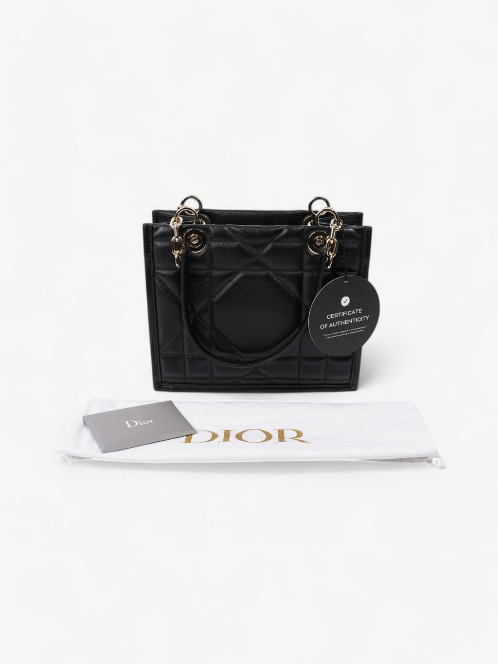Christian Dior Archi Cannage Bage Black Leather