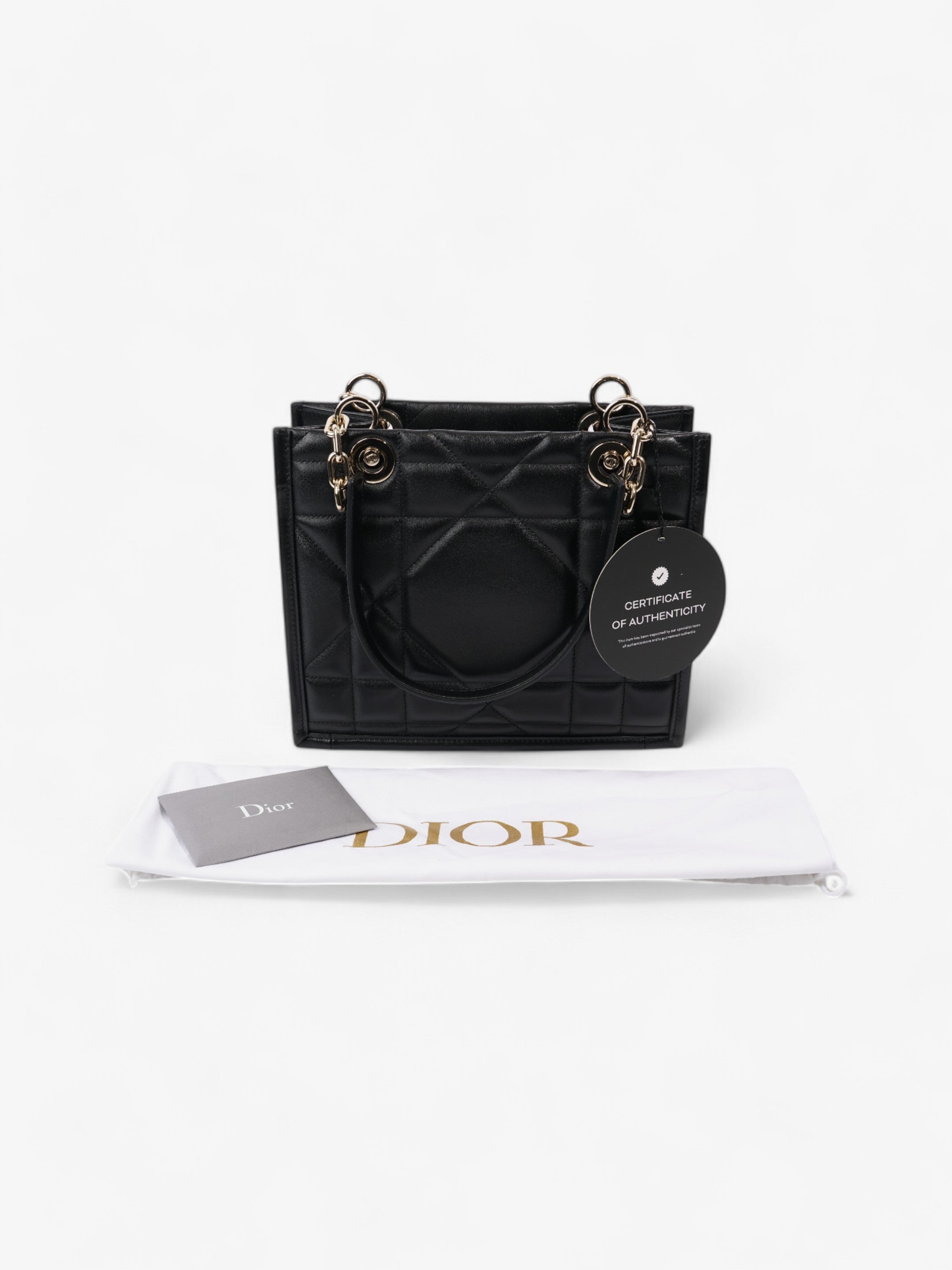 Christian Dior Archi Cannage Bage Black Leather