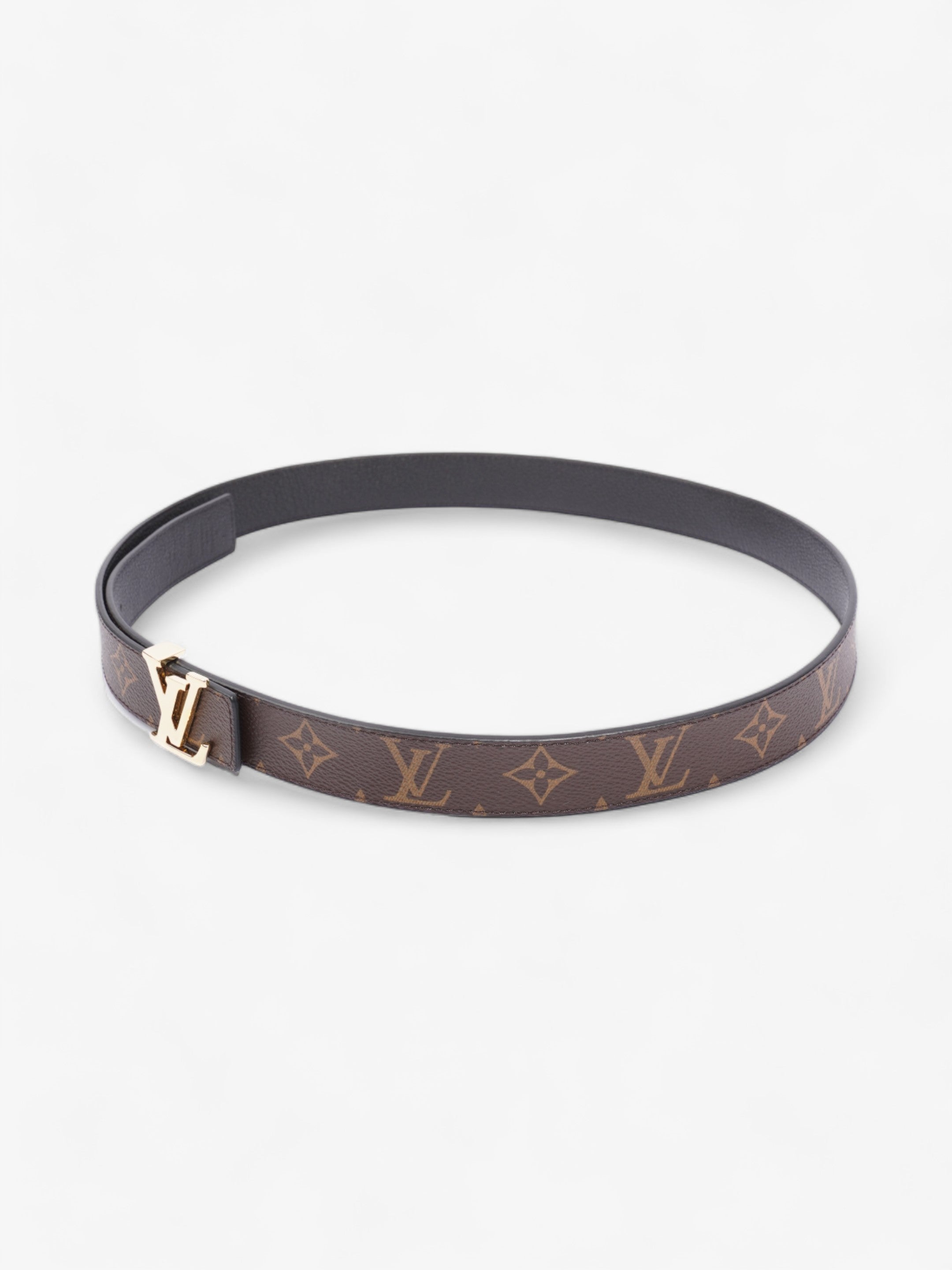 Louis Vuitton LV Iconic 25MM Reversible Belt Monogram / Black Coated Canvas 95cm 38mm
