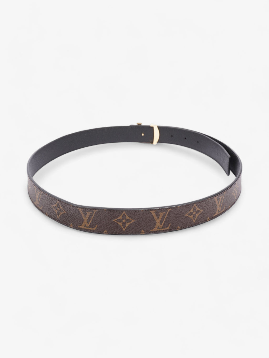Louis Vuitton LV Iconic 25MM Reversible Belt Monogram / Black Coated Canvas 95cm 38mm