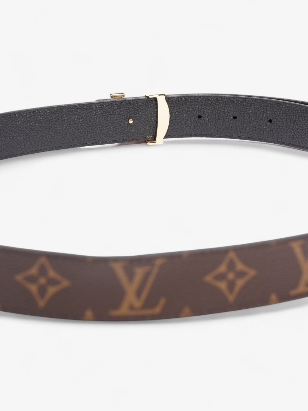 Louis Vuitton LV Iconic 25MM Reversible Belt Monogram / Black Coated Canvas 95cm 38mm