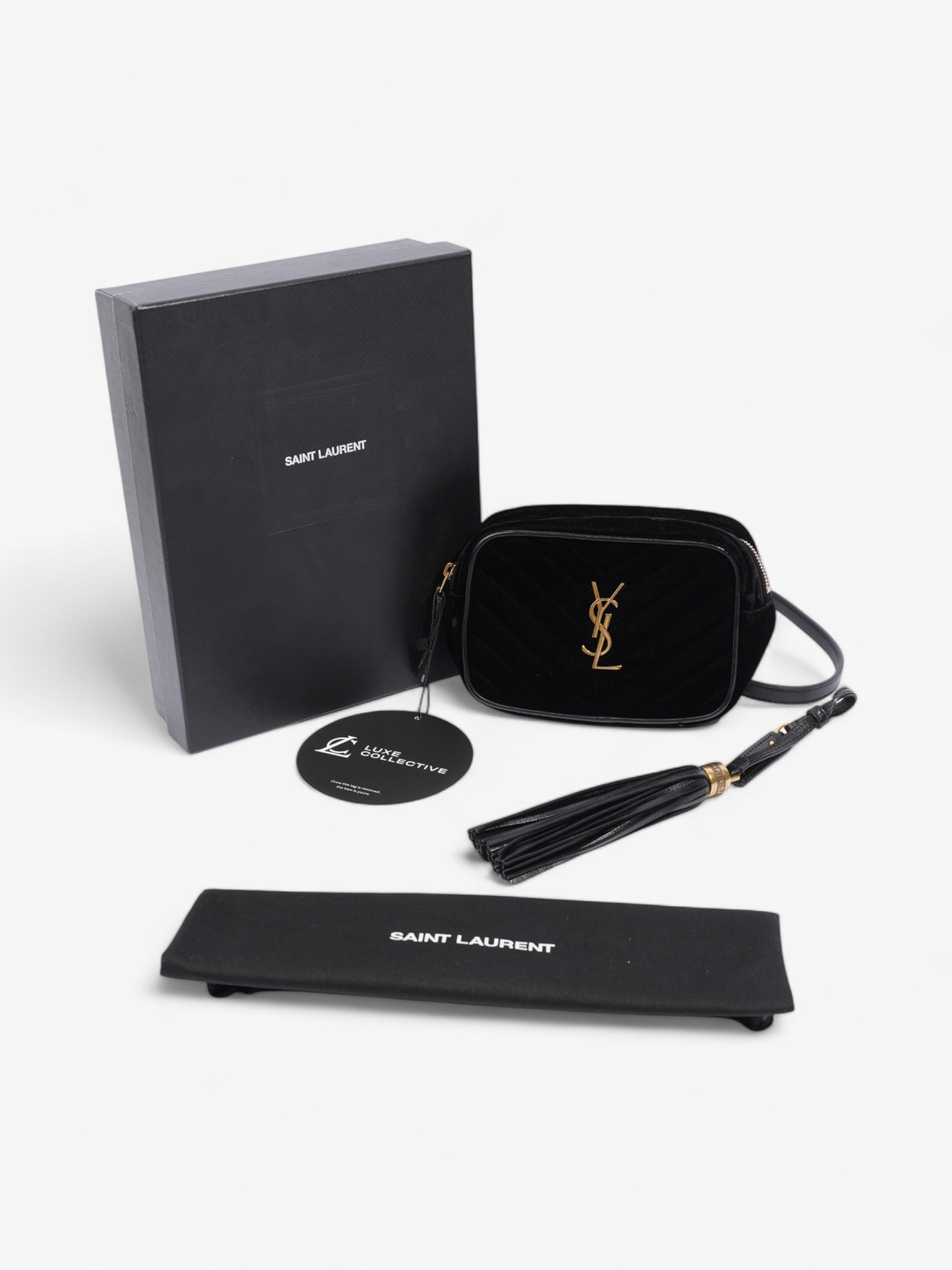 Saint Laurent Lou Belt Bag Black Velvet