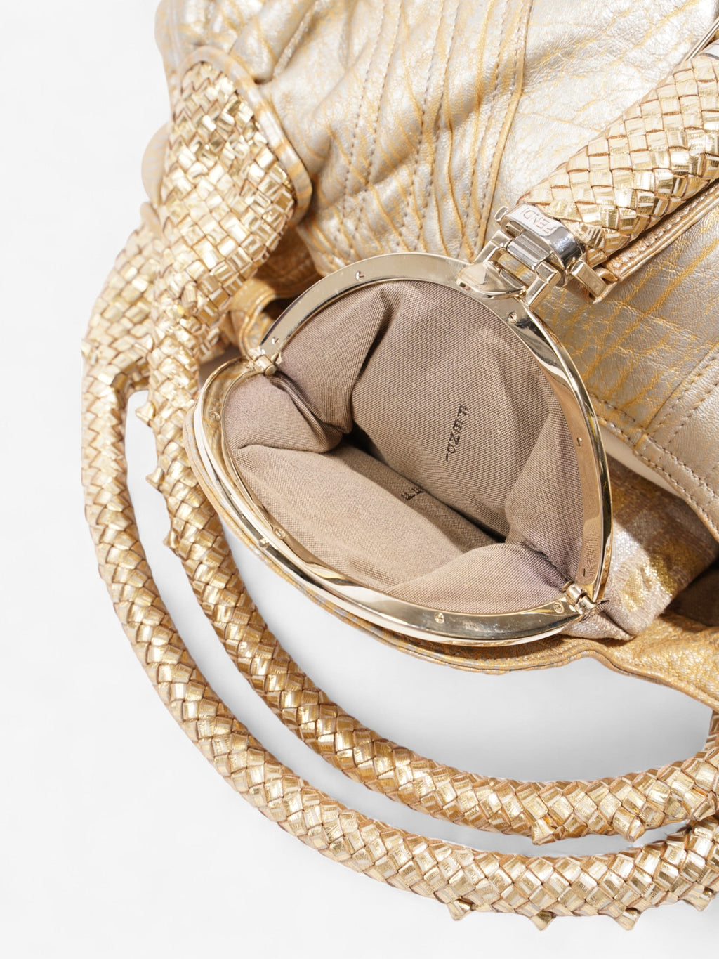 Fendi Spy Bag Gold / Silver Leather