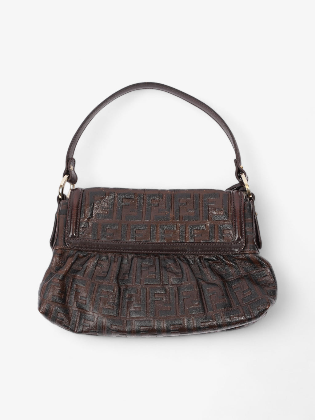 Fendi Chef Dark Brown Zucca Leather Medium