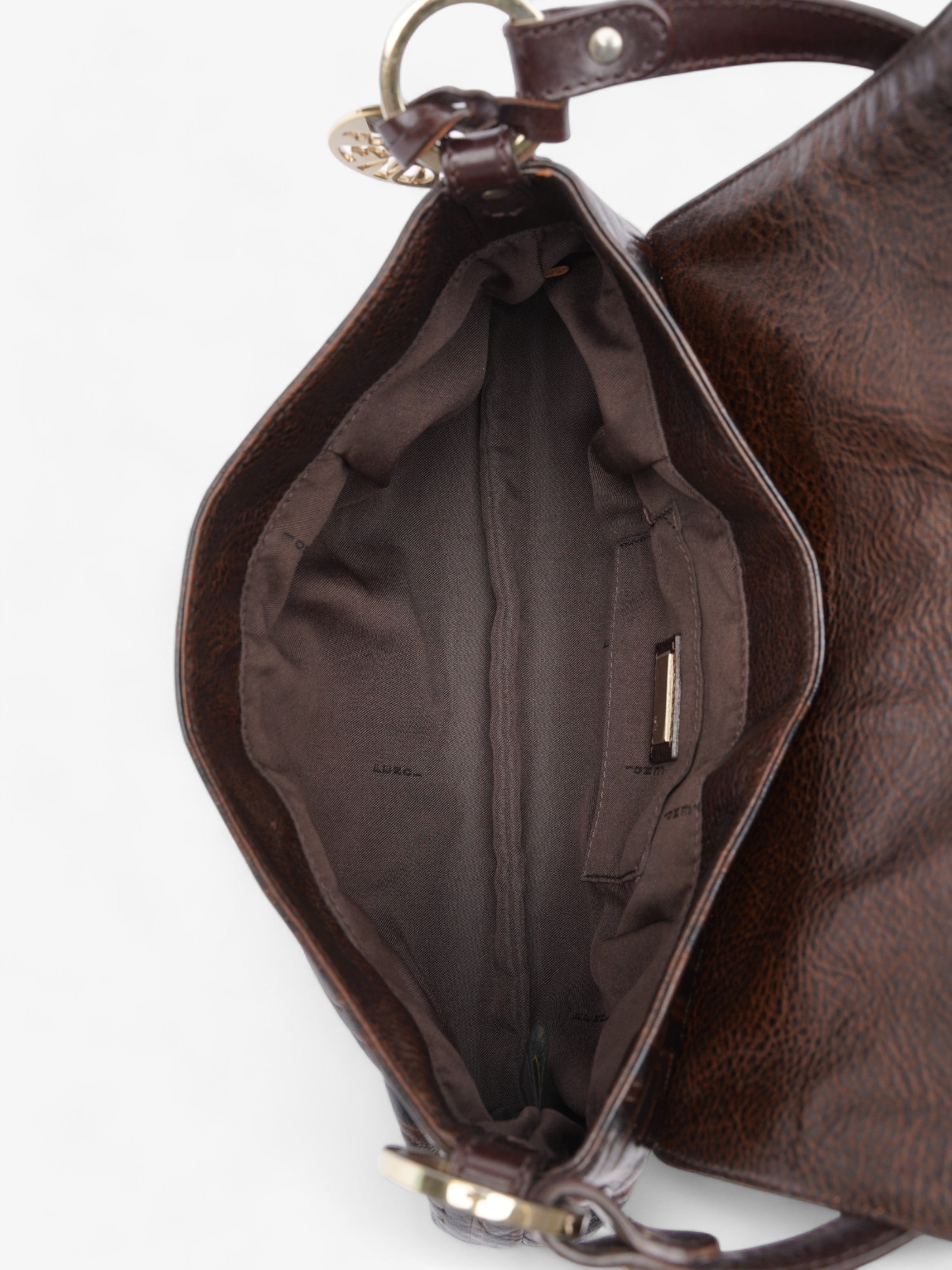 Fendi Chef Dark Brown Zucca Leather Medium