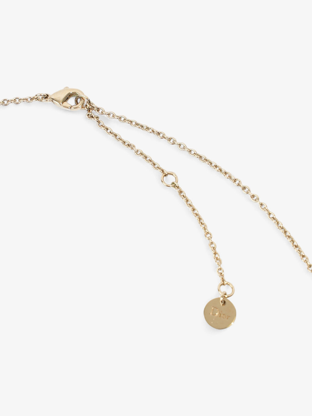 Christian Dior CD Necklace Gold Base Metal