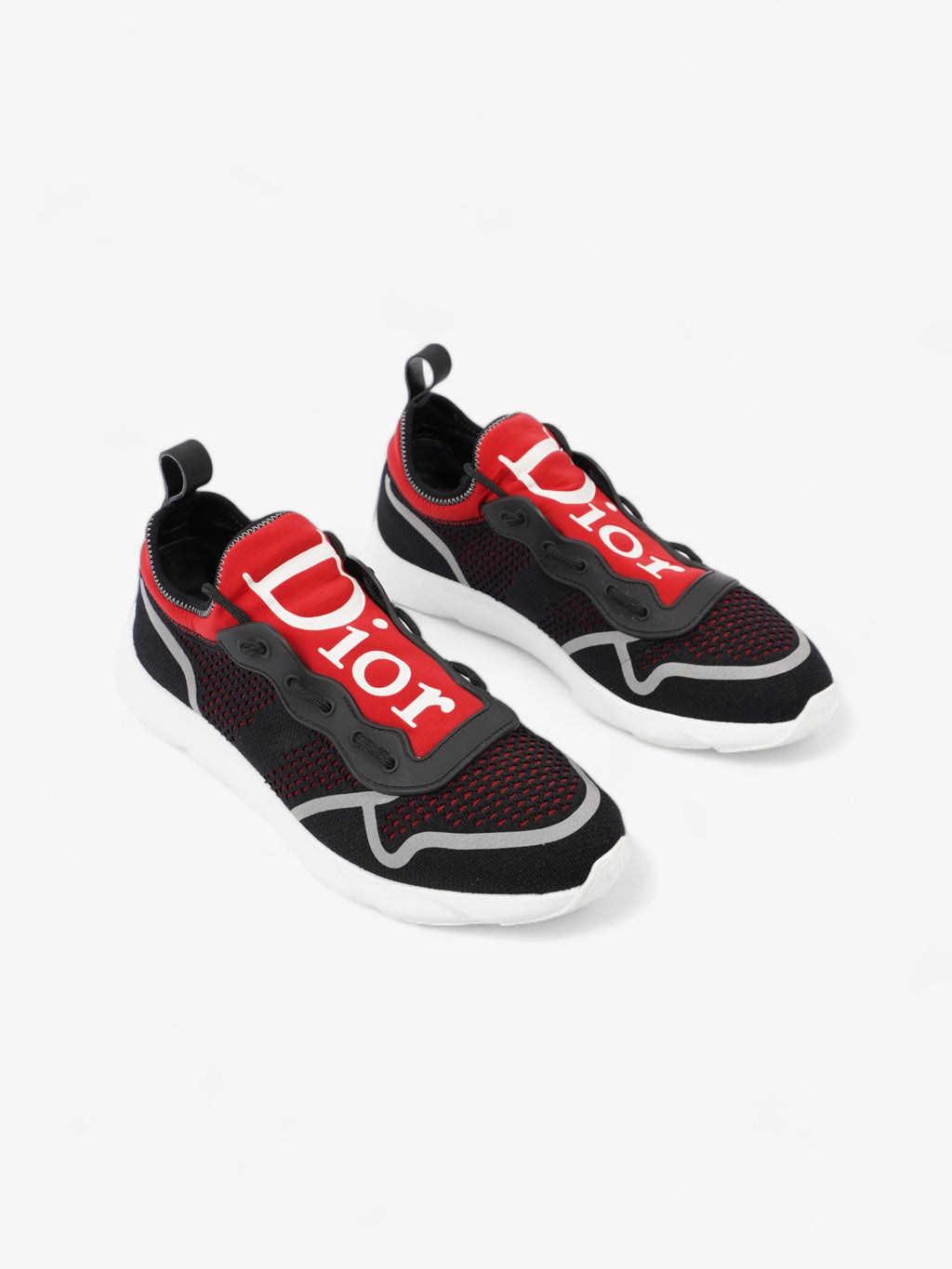 Christian Dior B21 Runner Black / Red Mesh EU 41.5 UK 7.5