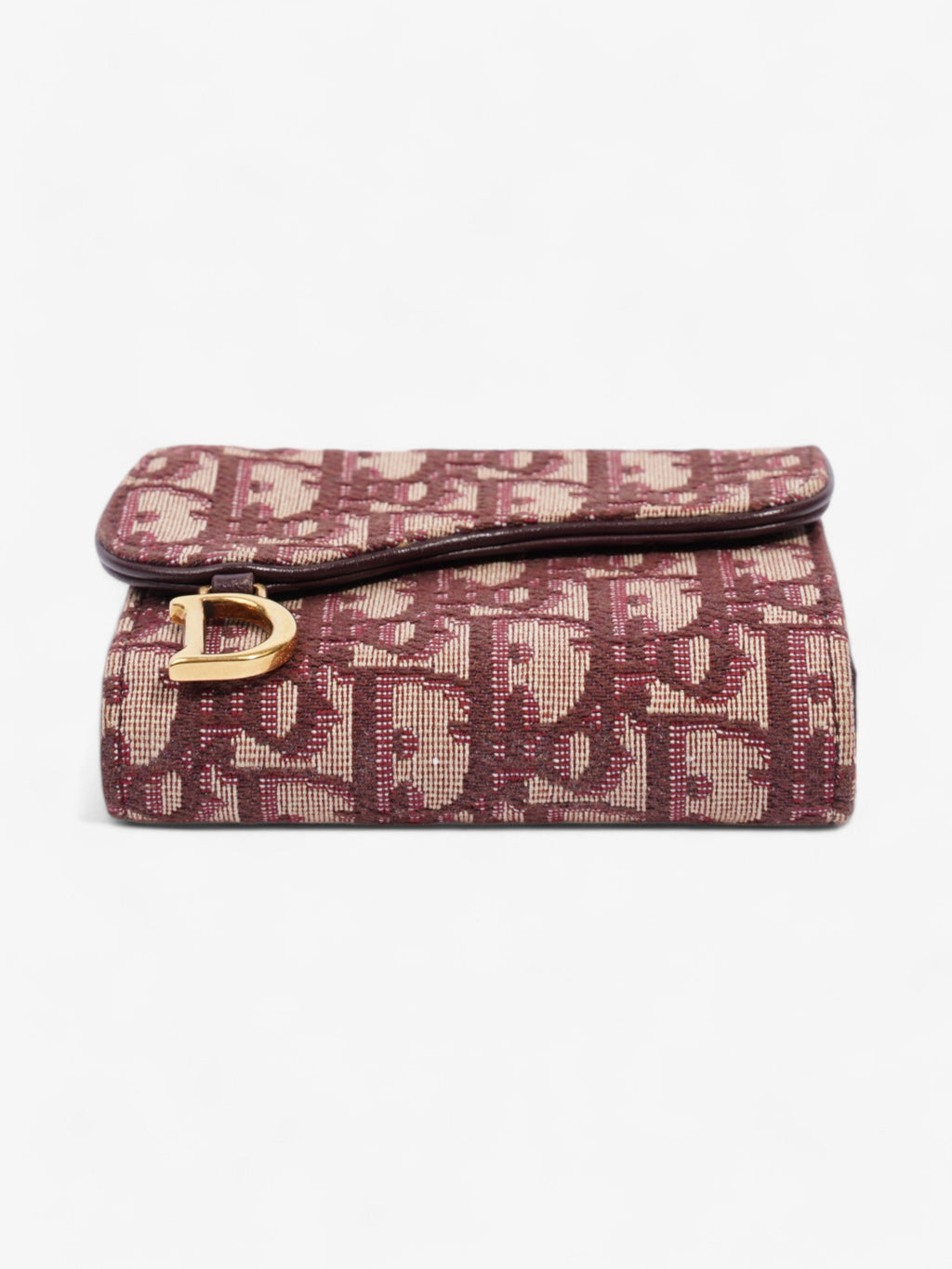 Christian Dior Saddle  Holder Burgundy Canvas