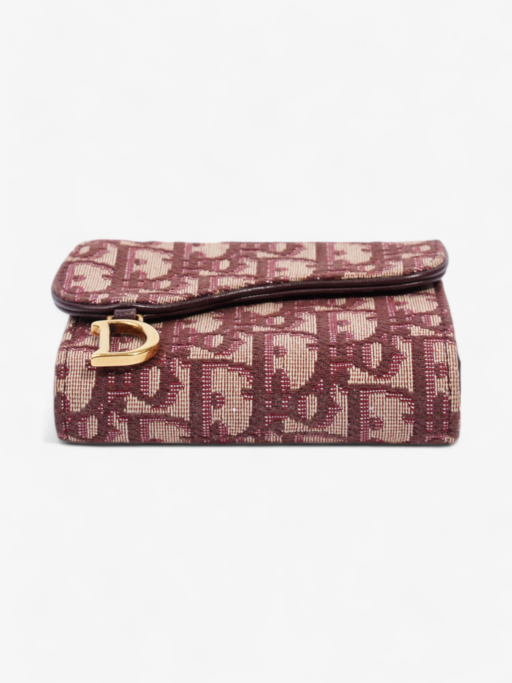 Christian Dior Saddle  Holder Burgundy Canvas