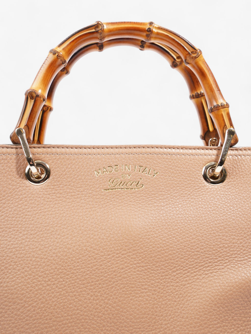 Gucci Bamboo Shopper Tote Beige Leather Medium