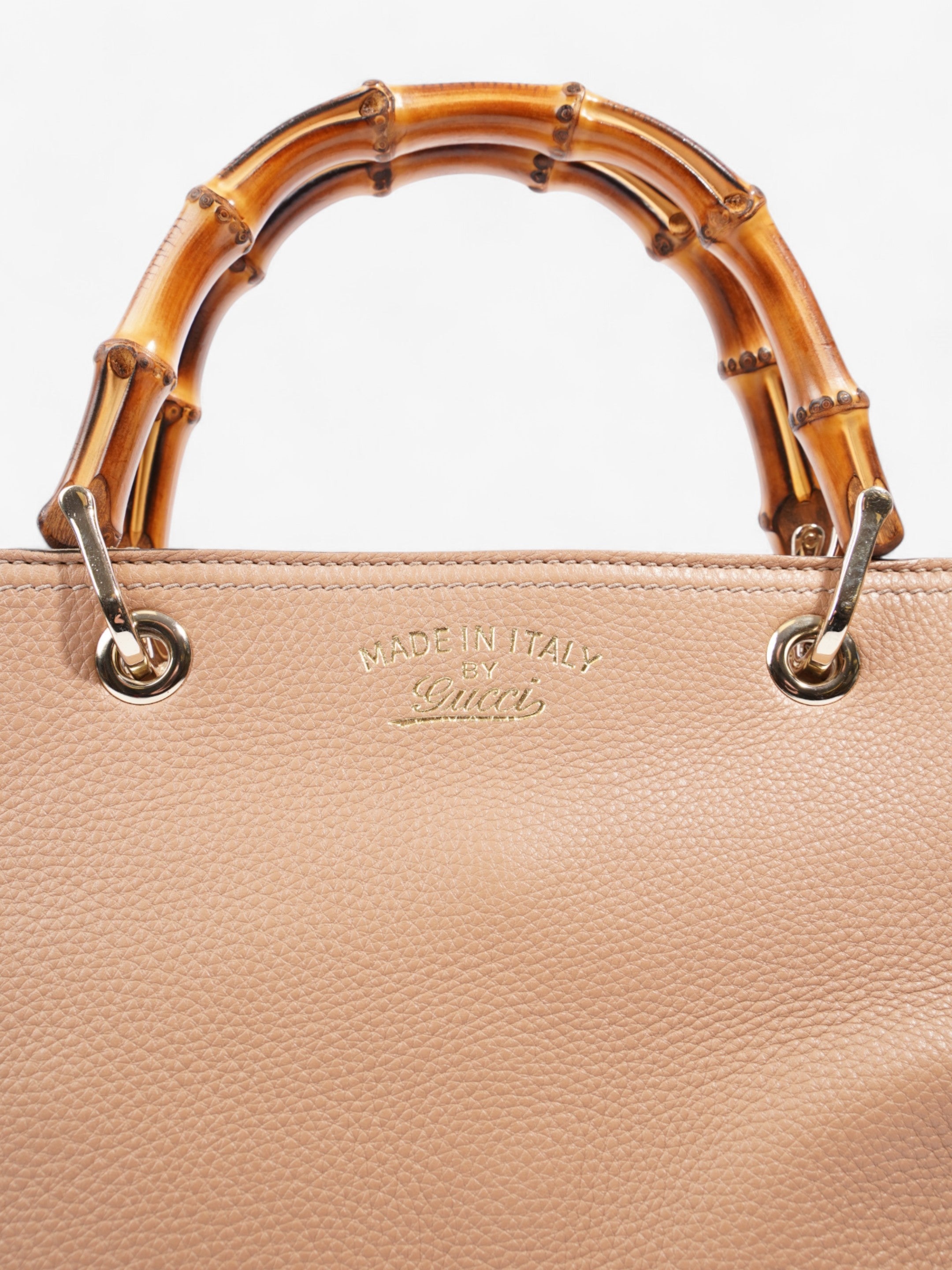 Gucci Bamboo Shopper Tote Beige Leather Medium